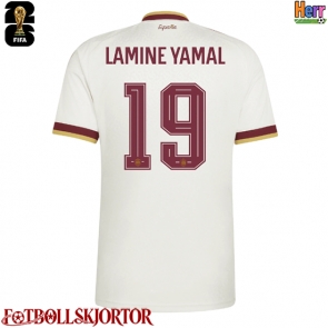 Spanien Lamine Yamal #19 Bortatröja VM 2026 Kortärmad